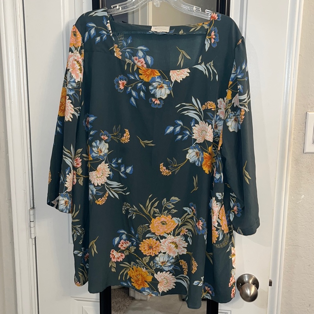 Melloday Floral Tunic Top size 3X
